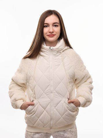 Куртка джинсова жіноча 46 Молочний (684079-46) 684079-46 фото