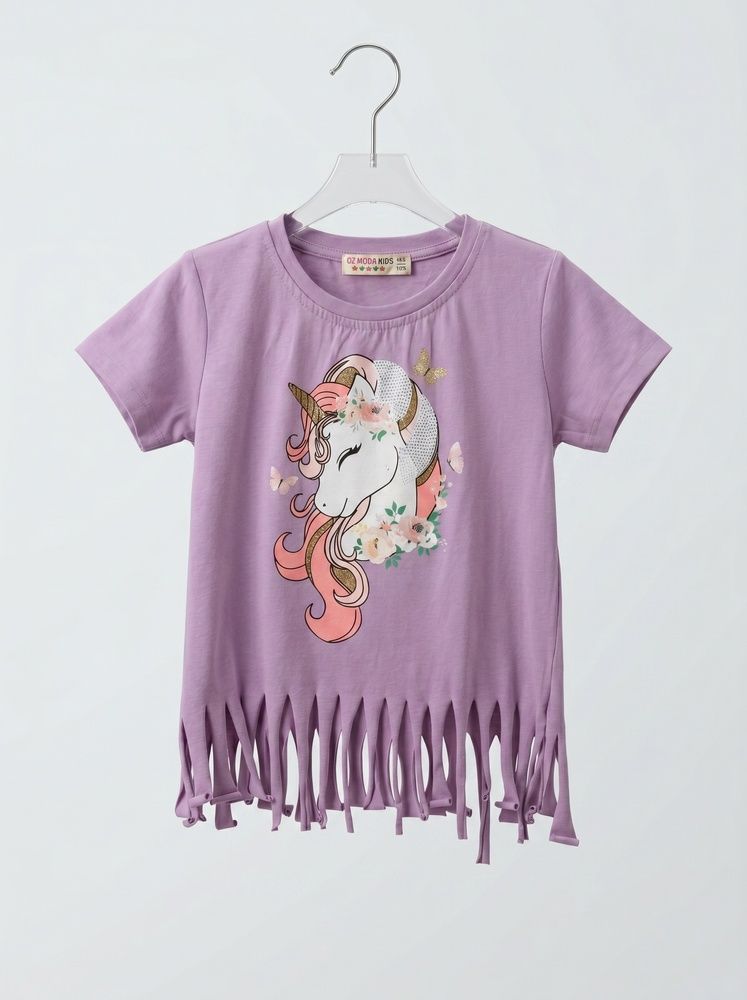 Футболка для девочки 104 Лиловый OZ MODA KIDS (714595-104) 714595-104 фото
