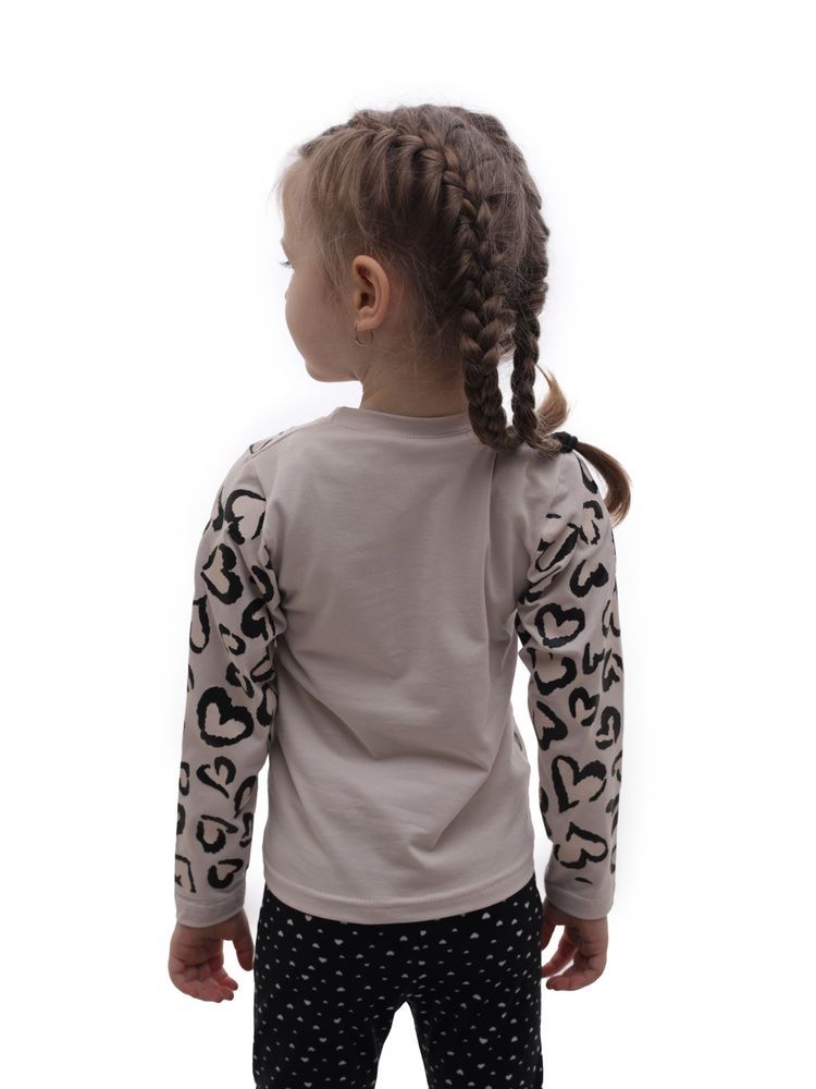 Лонгслив для девочки (светло-коричневый) 703797-104 фото