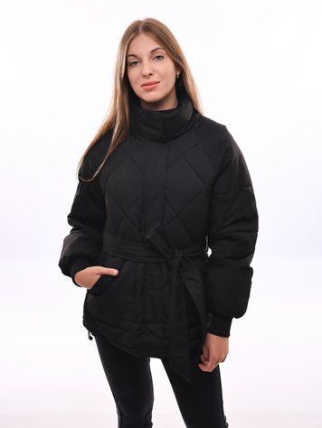 Куртка джинсова жіноча S Чорний (688625-S) 688625-S фото