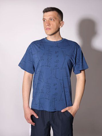 Футболка мужская S Синий FASHION (712414-S) 712414-S фото