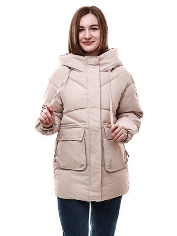 Куртка зимова жіноча S Бежевий (691614-S) 691614-S фото