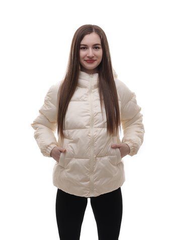 Куртка демісезонна жіноча 42 Молочний (717226-42) 717226-42 фото