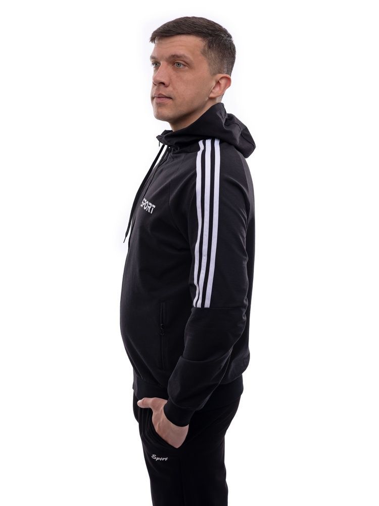 Толстовка мужская 46 Черный MEGA SPORT COLLECTION (712307-46) 712307-46 фото