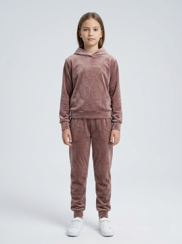Костюм спортивний для дівчинки 116 Світло-коричневий HAPPY BABY (731029-116) 731029-116 фото