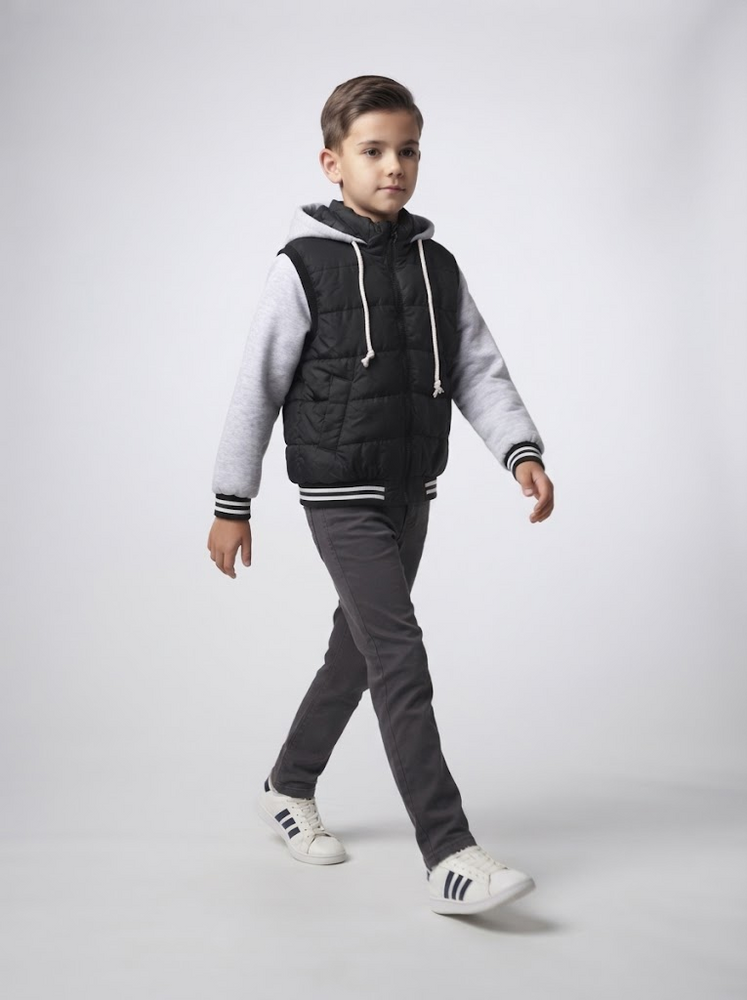 Куртка демісезонна длі хлопчика підлітка 128 Чорний BAMBINI (726594-128) 726594-128 фото