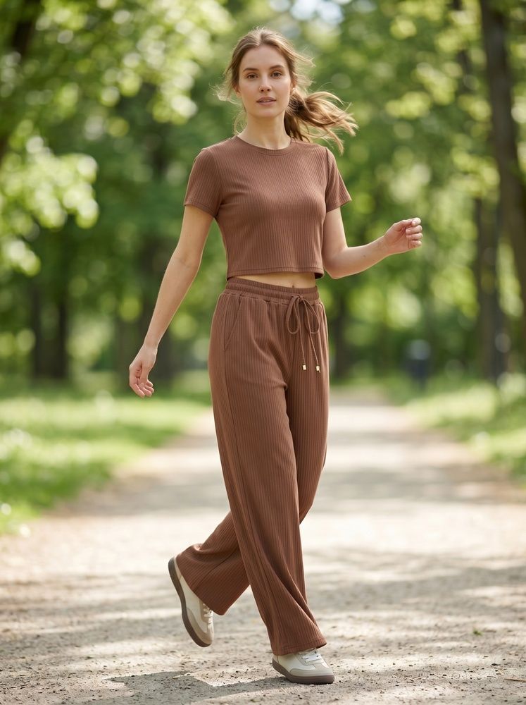 Костюм брючний жіночий 42 Темно-коричневий LOOK SWEET (730527-42) 730527-42 фото