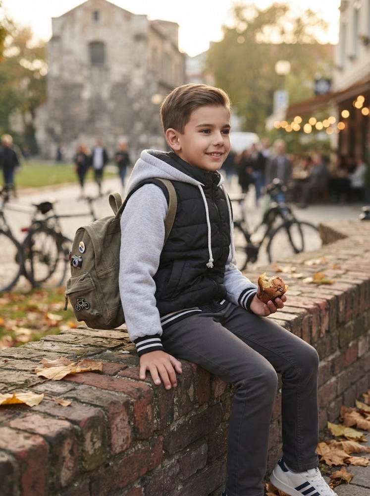 Куртка демісезонна длі хлопчика підлітка 128 Чорний BAMBINI (726594-128) 726594-128 фото
