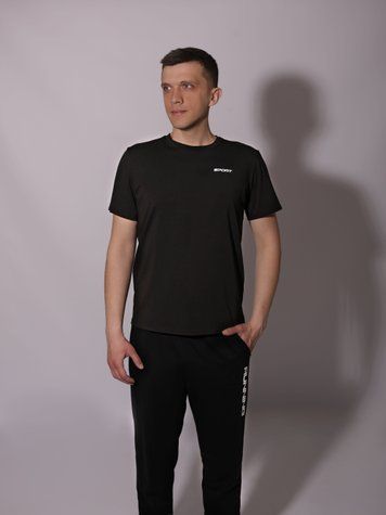 Футболка чоловіча 46 Чорний POLAD (727751-46) 727751-46 фото