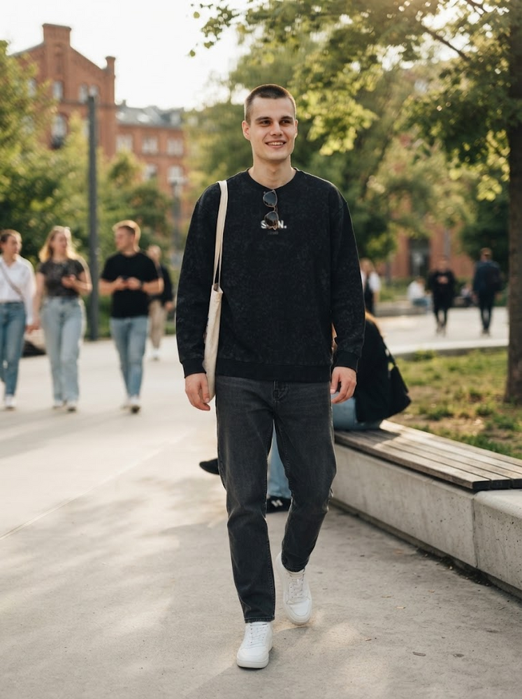 Світшот чоловічий S Чорний M@C (729493-S) 729493-S фото