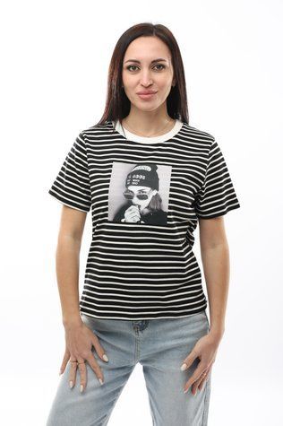 Футболка жіноча S Чорний EST.1991 (671665-S) 671665-S фото
