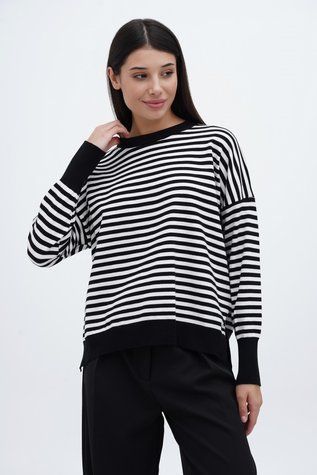 Светр жіночий OneSize Чорно-білий (642081-OneSize) 642081-OneSize фото