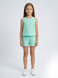Костюм з шортами для дівчинки 104 Блакитний HAPPY BABY (722644-104) 722644-104 фото 1