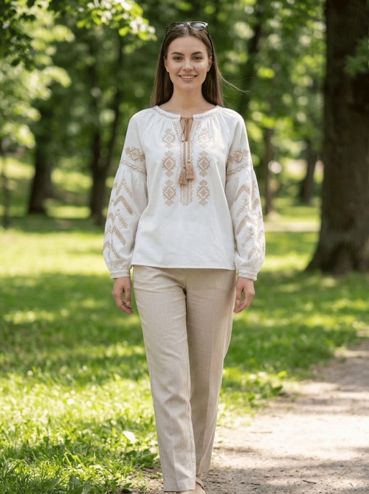 Вишиванка жіноча (білий) 725877-S фото