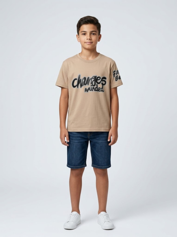 Футболка для мальчика подростка 128 Бежевый STREAM (759561-128) 759561-128 фото