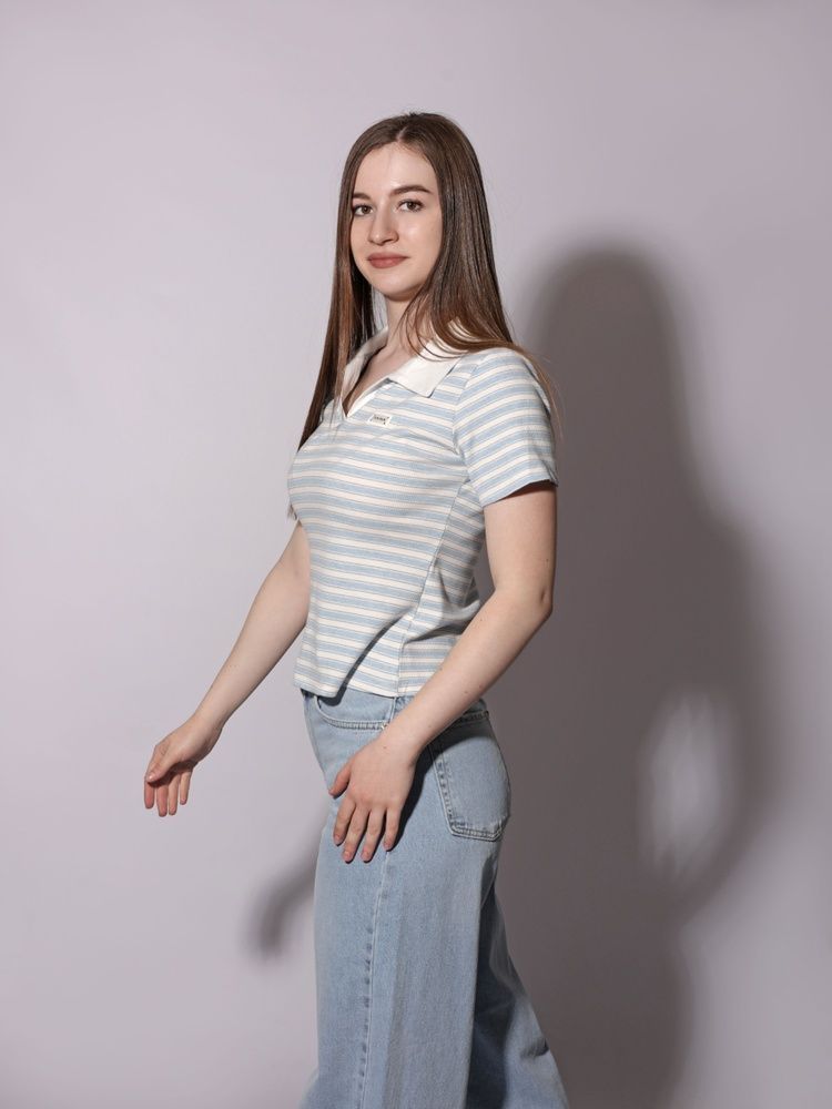 Поло жіноче OneSize Блакитний FASHION (711976-OneSize) 711976-OneSize фото