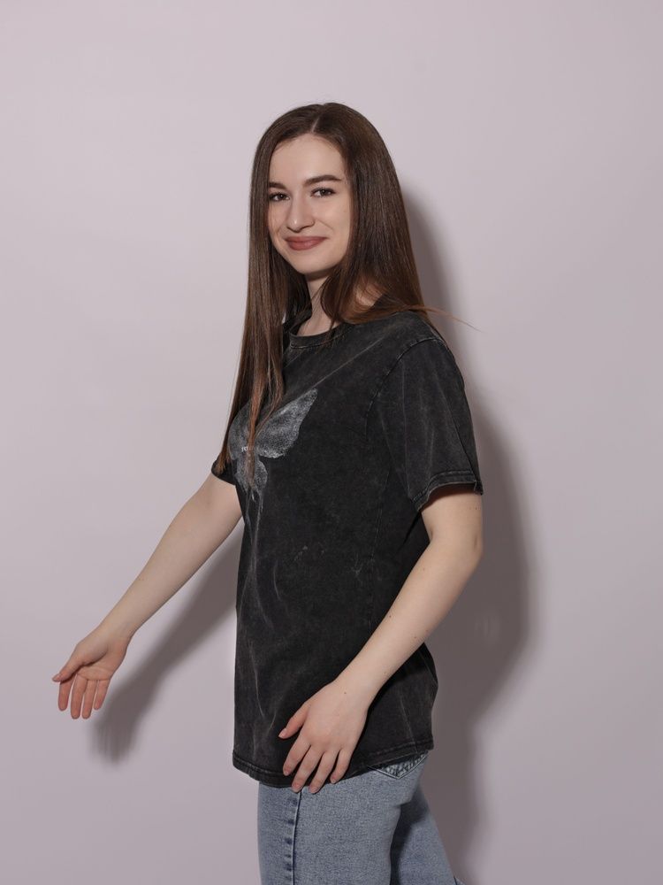 Футболка жіноча OneSize Темно-сірий FASHION (712416-OneSize) 712416-OneSize фото