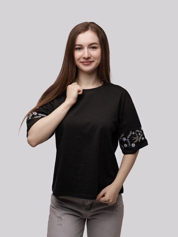 Футболка жіноча 42 Чорний (715735-42) 715735-42 фото