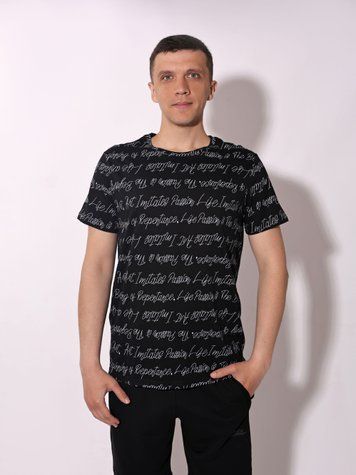 Футболка чоловіча 46 Чорний BEKI (721147-46) 721147-46 фото
