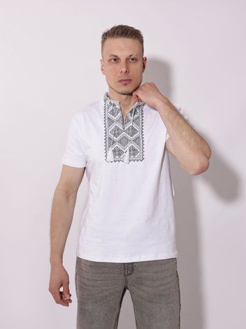 Вишиванка чоловіча S Білий (710446-S)* 710446-S фото