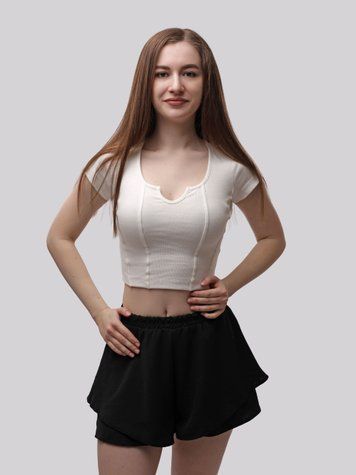 Футболка жіноча S Молочний PONCIK (718306-S) 718306-S фото