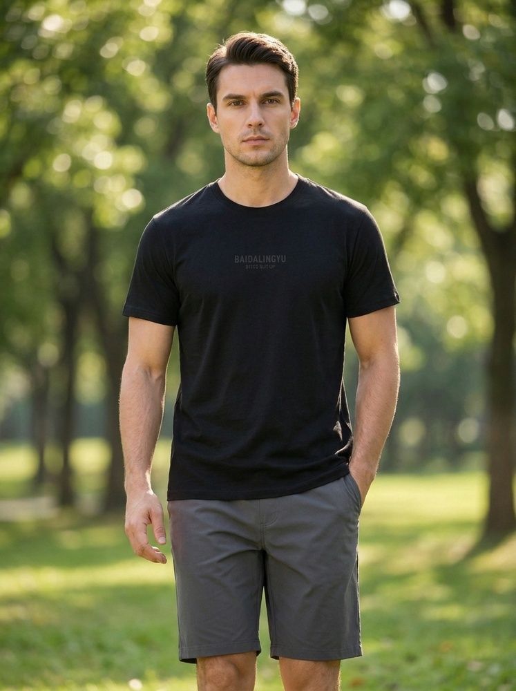 Футболка чоловіча M Чорний MIKA (737165-M) 737165-M фото