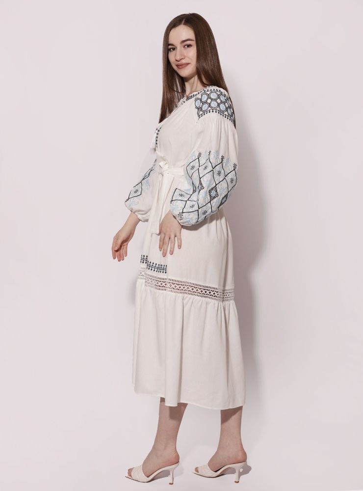 Сукня Вишиванка жіноча OneSize Білий SOLOMEYA (715347-OneSize)* 715347-OneSize фото
