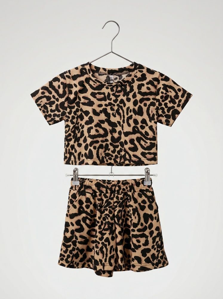 Костюм з шортами для дівчинки підлітка 128 Бежевий TOP STYLE (733509-128) 733509-128 фото