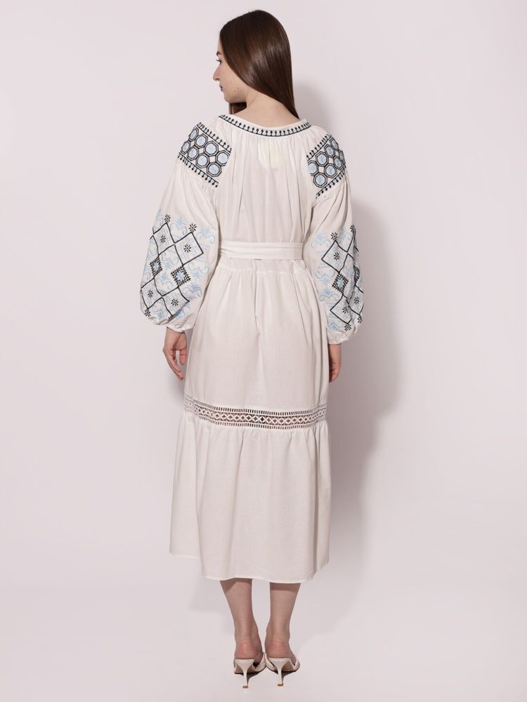 Сукня Вишиванка жіноча OneSize Білий SOLOMEYA (715347-OneSize)* 715347-OneSize фото