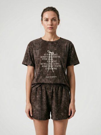 Костюм з шортами жіночий 42 Темно-коричневий (728112-42) 728112-42 фото