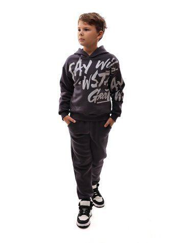 Костюм спортивный для мальчика 128 Серый (695672-128) 695672-128 фото