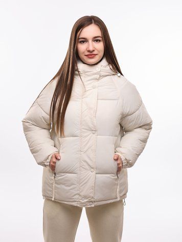 Куртка джинсова жіноча M Молочний (684061-M) 684061-M фото