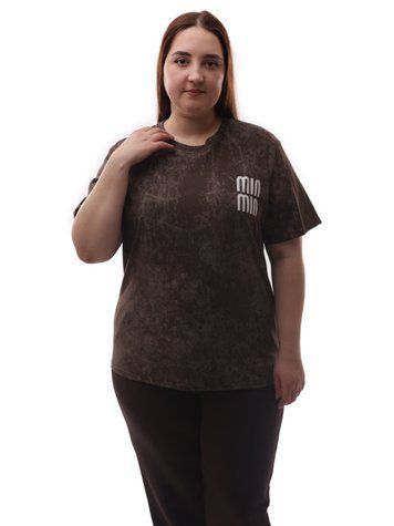 Футболка женская 52 Темно-коричневий (711283-52) 711283-52 фото