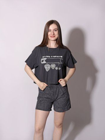 Футболка жіноча OneSize Темно-сірий ANDIN (718743-OneSize) 718743-OneSize фото