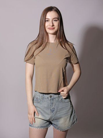 Футболка женская OneSize Бежевый (715095-OneSize) 715095-OneSize фото