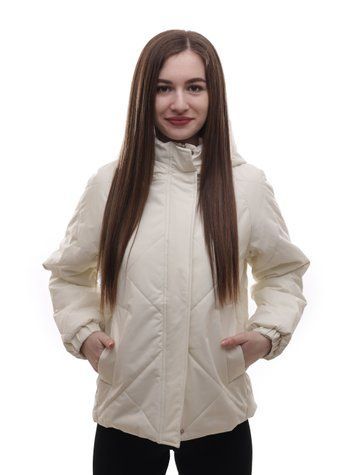 Куртка демісезонна жіноча S Молочний (699148-S) 699148-S фото