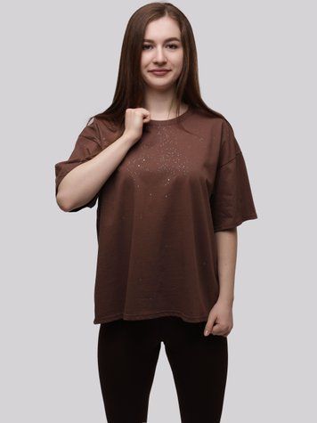Футболка жіноча OneSize Темно-коричневий M@C (708638-OneSize) 708638-OneSize фото