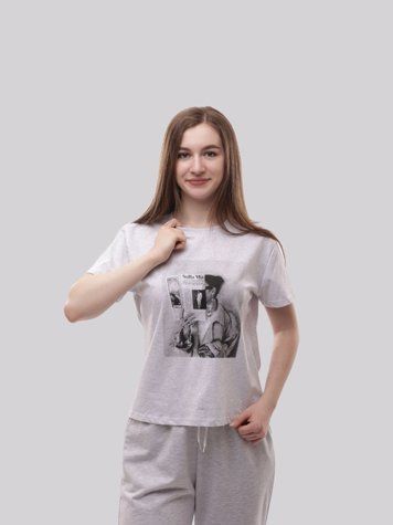 Футболка жіноча OneSize Світло-сірий MADCION (710691-OneSize) 710691-OneSize фото