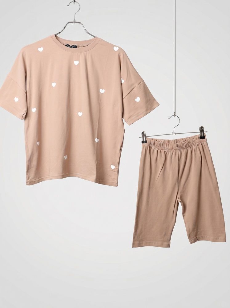 Костюм з велосипедками жіночий S Бежевий COOL STUFF (744422-S) 744422-S фото