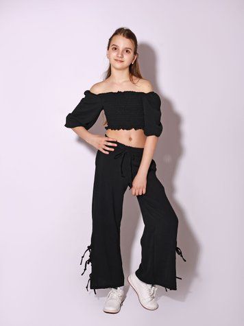 Костюм брючный для девочки подростка 128 Черный (723462-128) 723462-128 фото