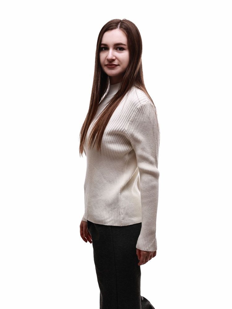 Гольф вязаный женский OneSize Молочный FASHION (690575-OneSize) 690575-OneSize фото