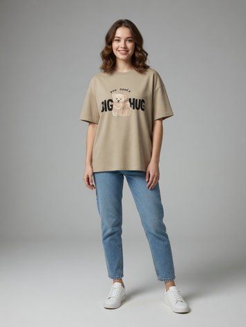 Футболка жіноча OneSize Бежевий ANDIN (722034-OneSize) 722034-OneSize фото