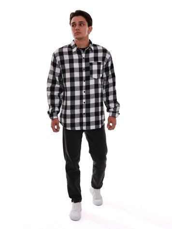 Сорочка чоловіча S Чорно-білий FASHION (686319-S) 686319-S фото