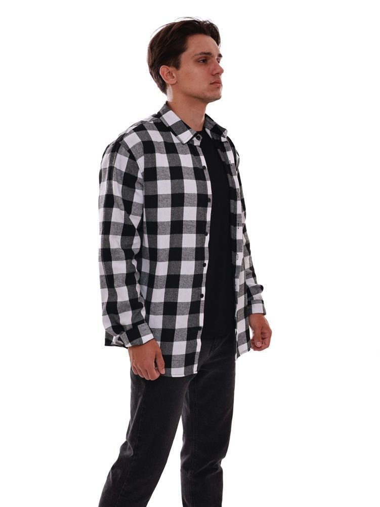 Рубашка мужская S Черно-белый FASHION (686319-S) 686319-S фото